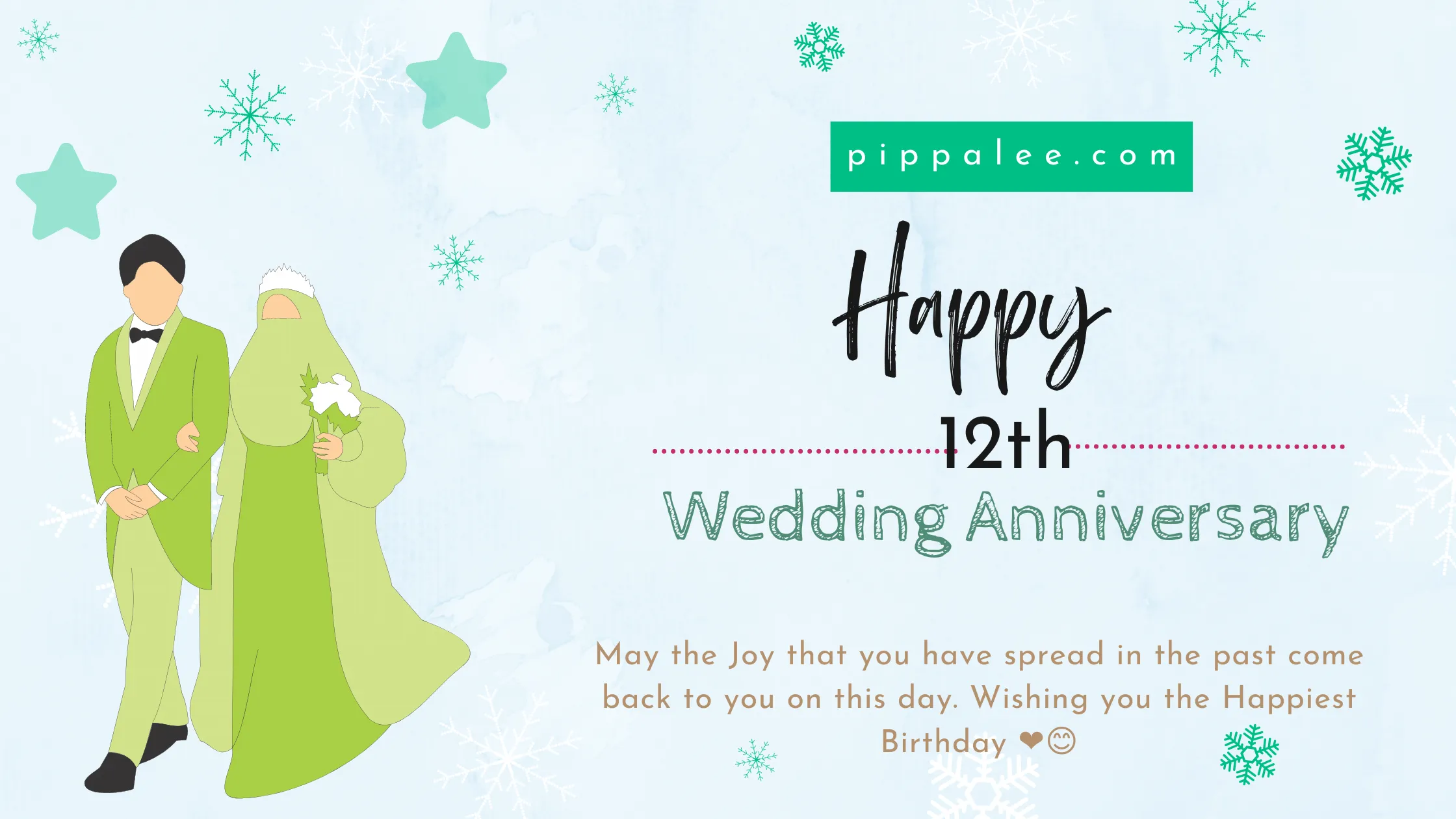 12th Wedding Anniversary - Wishes & Messages