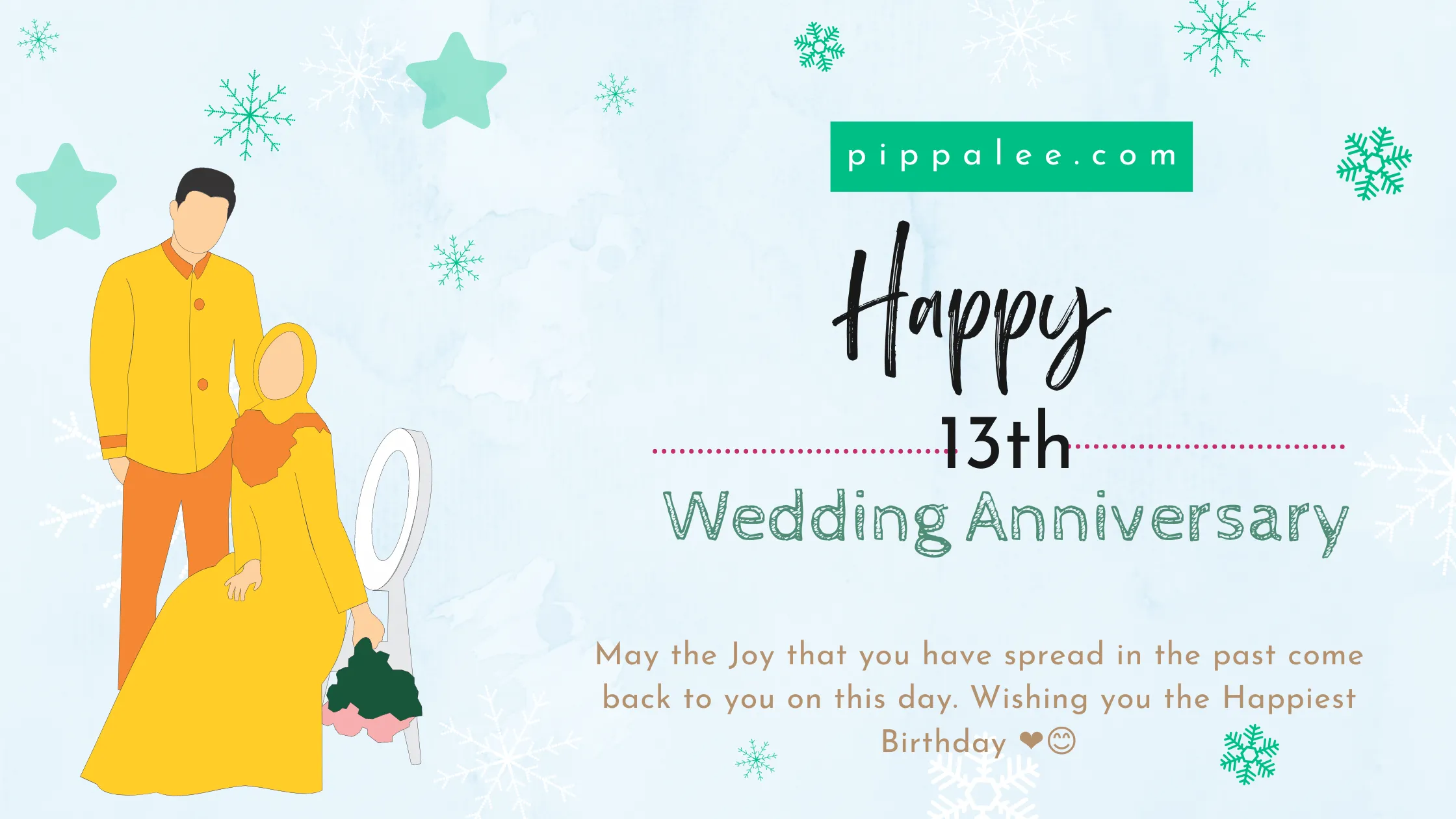 13th Wedding Anniversary - Wishes & Messages