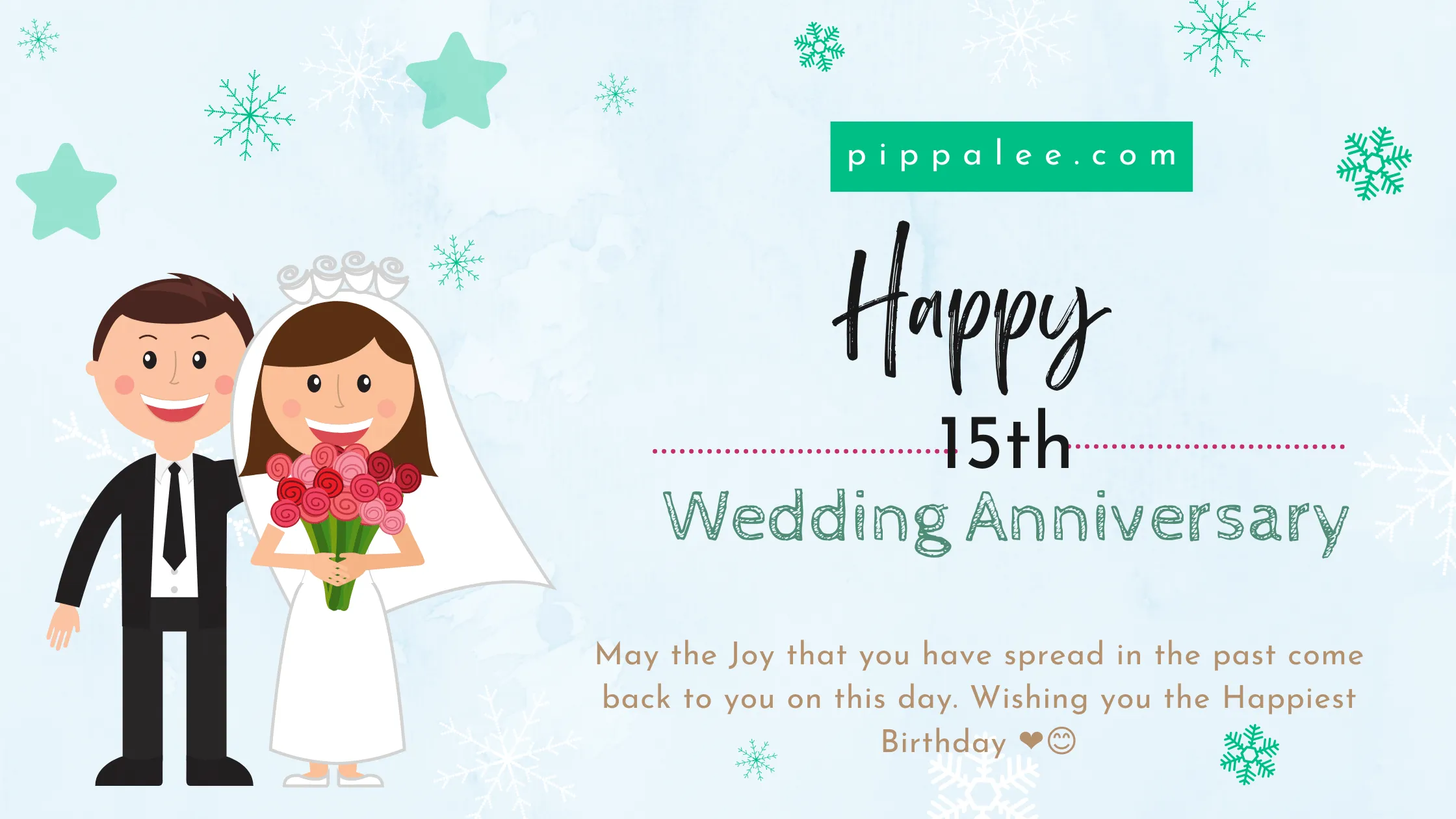 15th Wedding Anniversary - Wishes & Messages