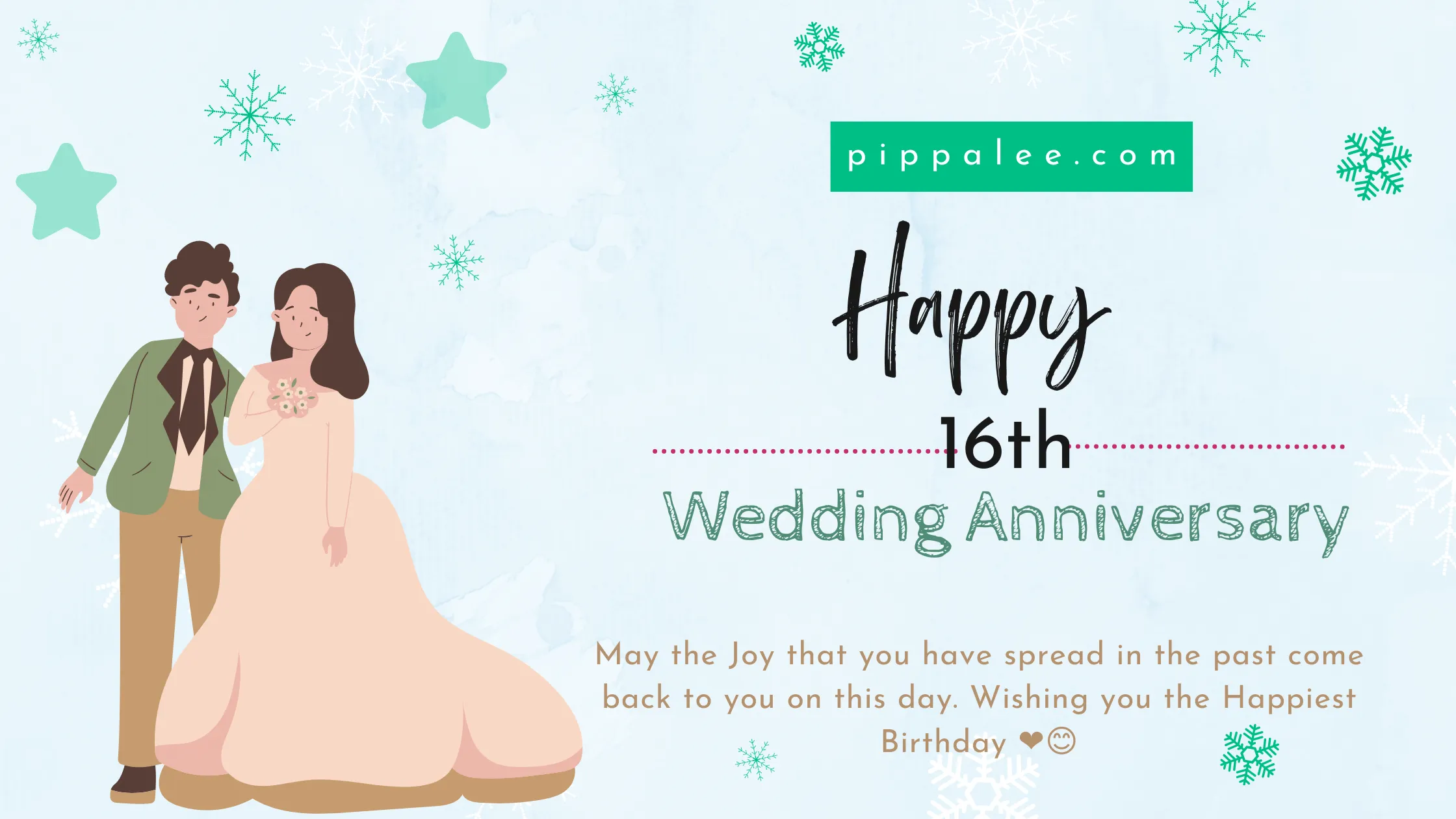 16th Wedding Anniversary - Wishes & Messages