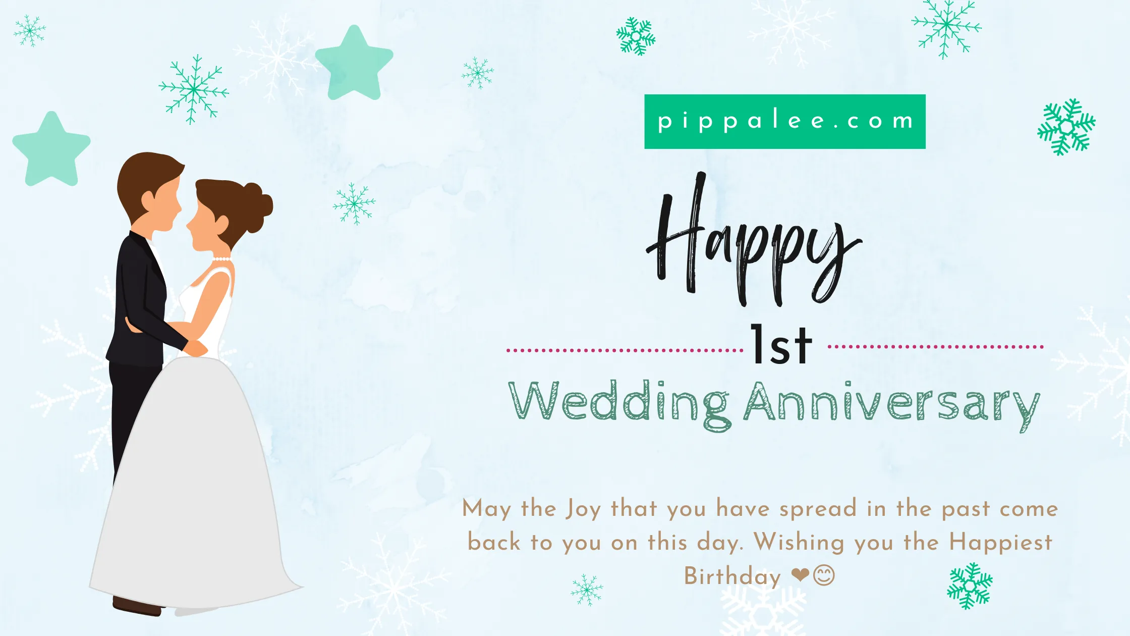 1st Wedding Anniversary - Wishes & Messages