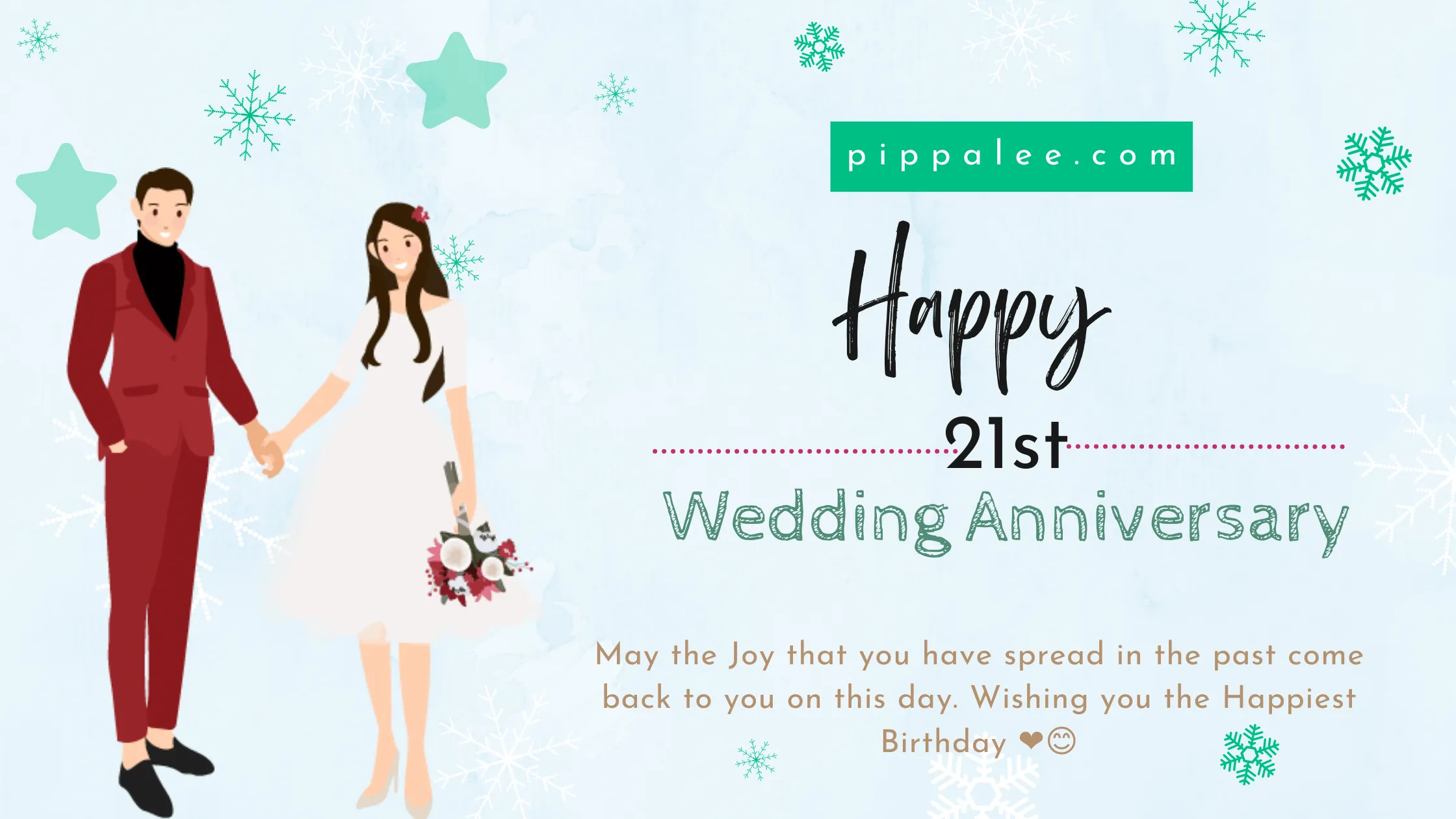 21st  Wedding Anniversary - Wishes & Messages