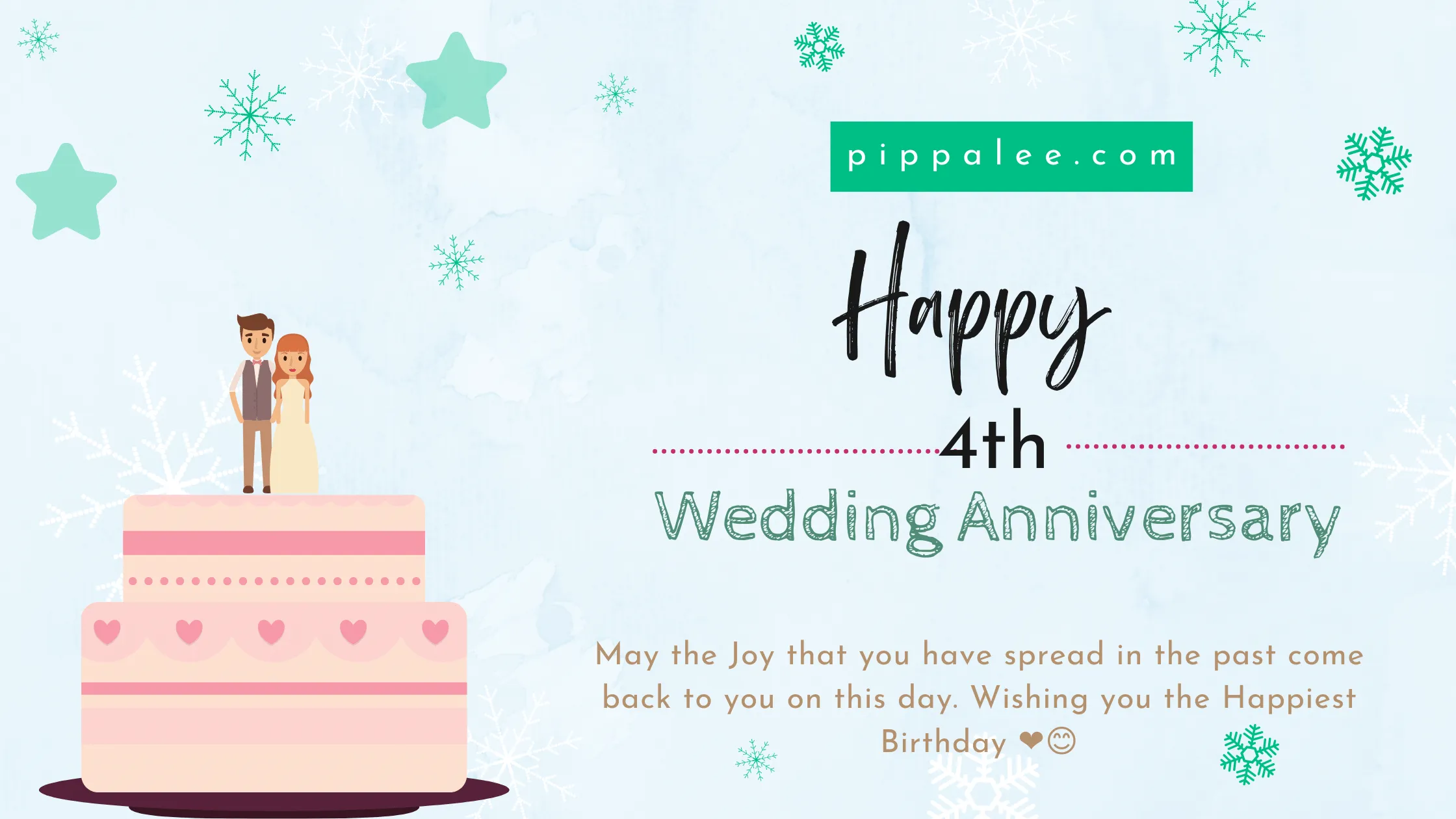 4th Wedding Anniversary - Wishes & Messages