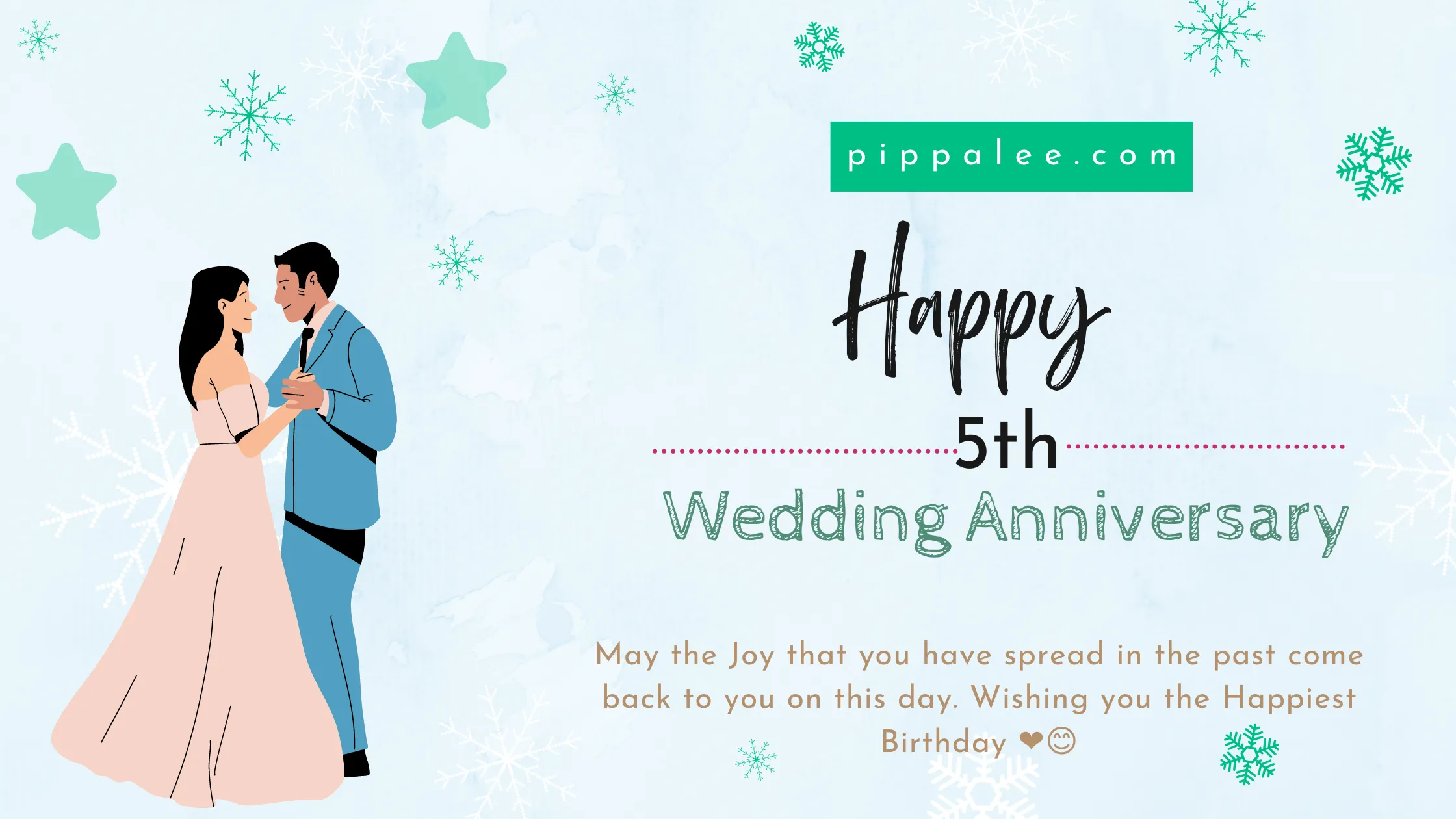 5th Wedding Anniversary - Wishes & Messages
