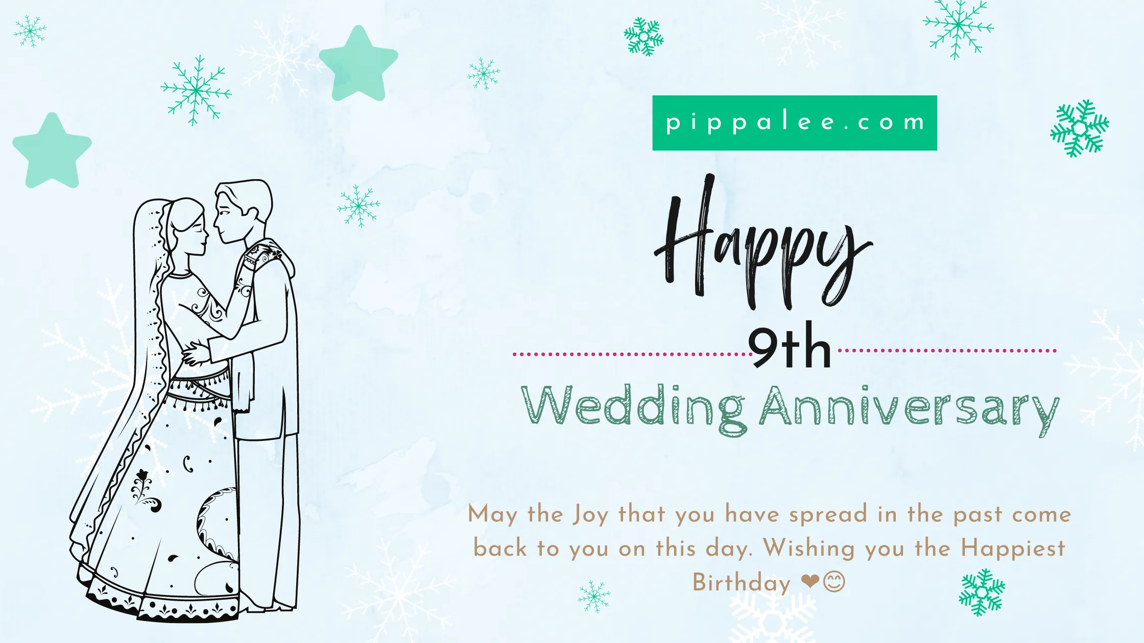 9th Wedding Anniversary - Wishes & Messages
