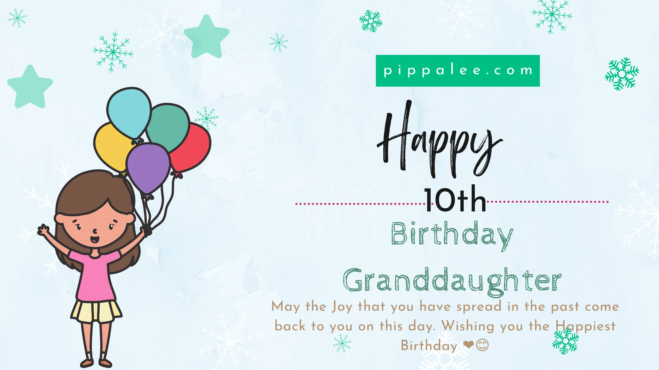 Happy 10th Birthday Granddaughter - Wishes & Messages