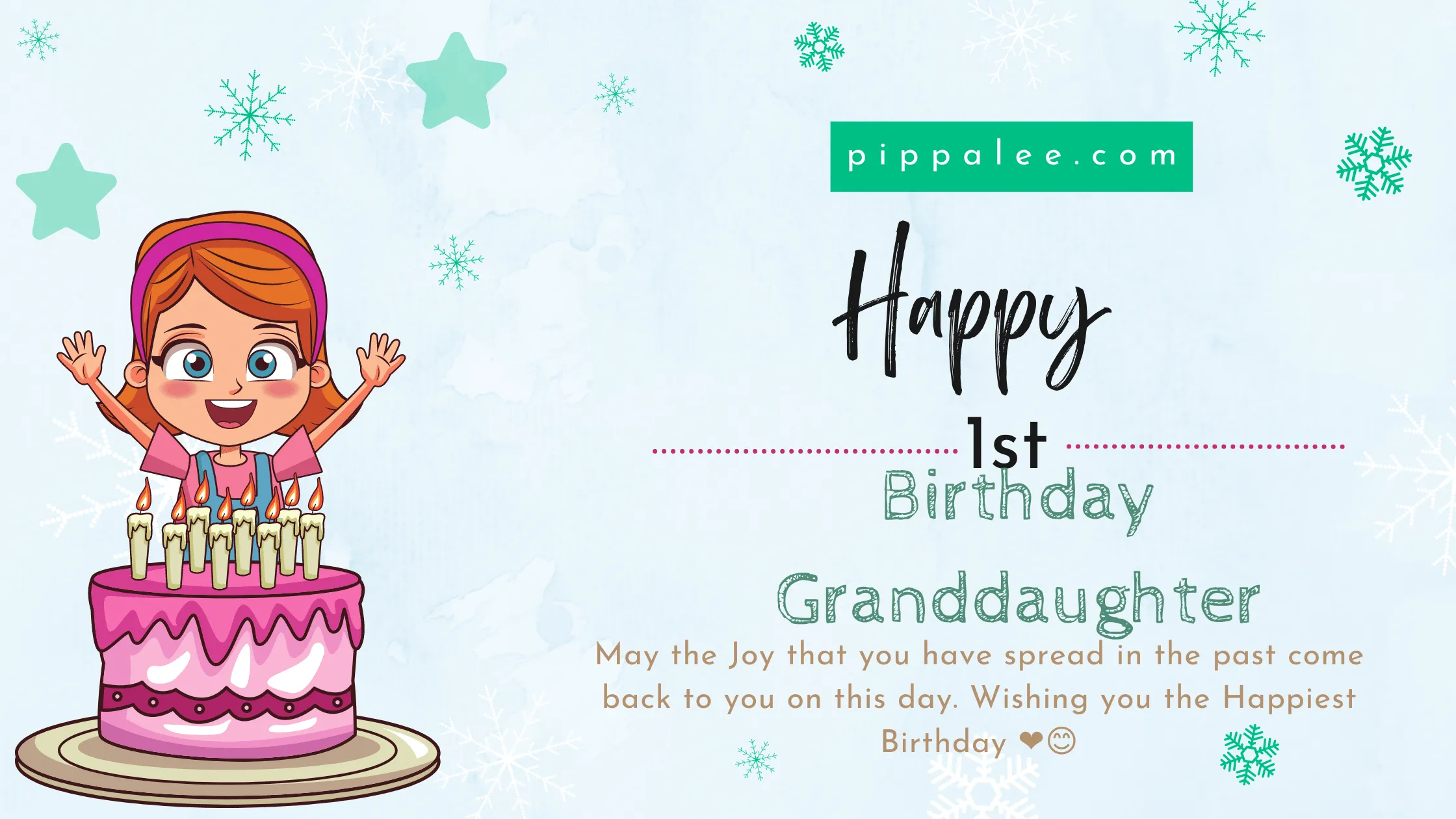 Happy 1st Birthday Granddaughter - Wishes & Messages