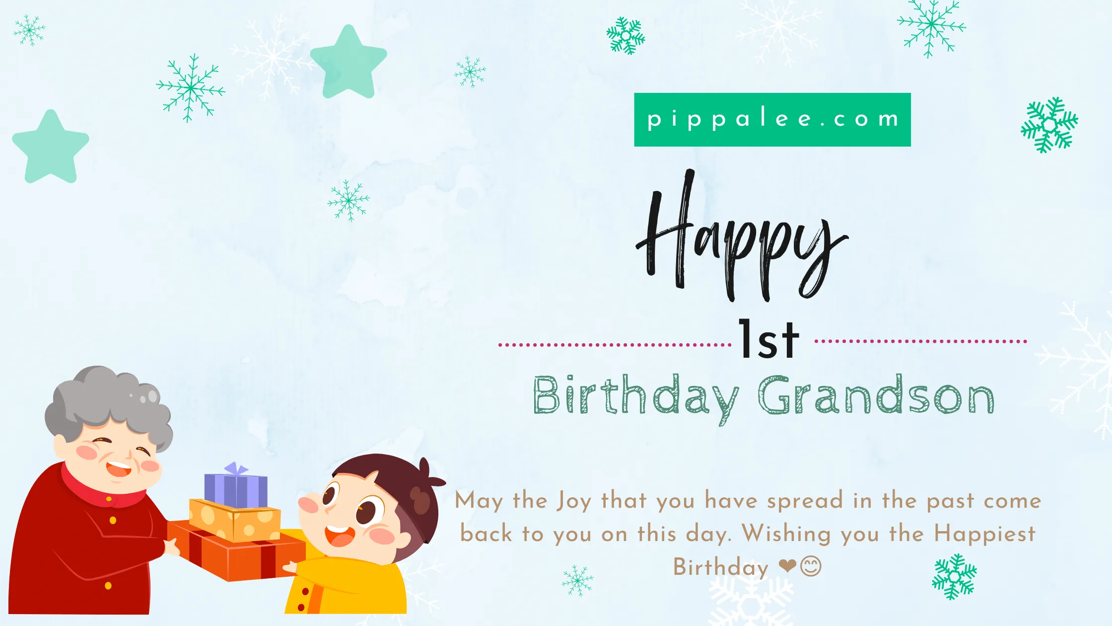 Happy 1st Birthday Grandson - Wishes & Messages