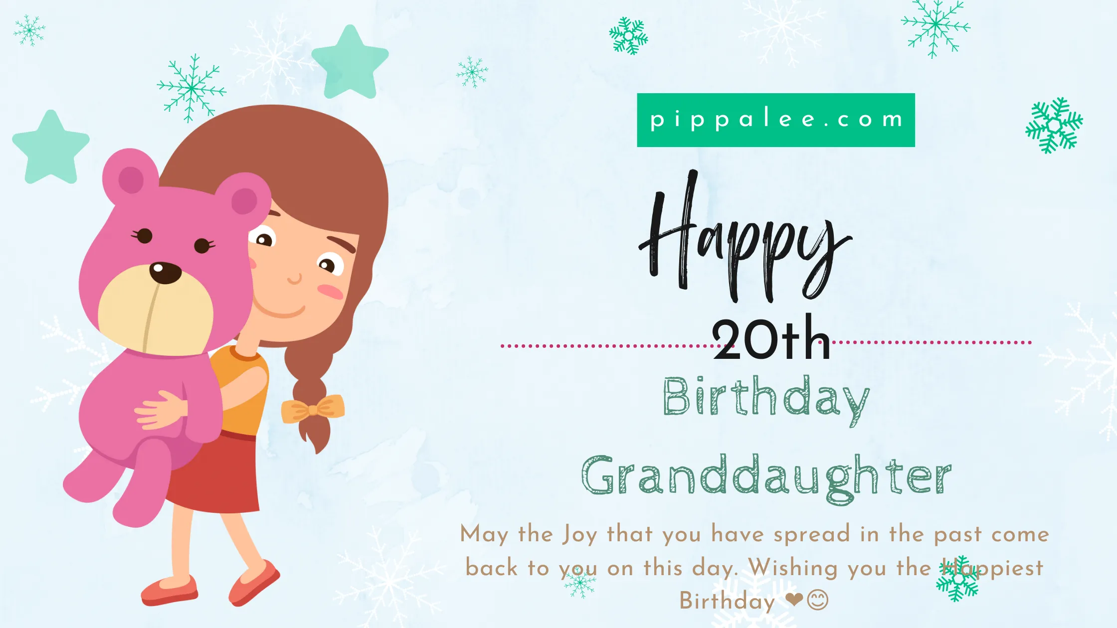 Happy 20th Birthday Granddaughter - Wishes & Messages