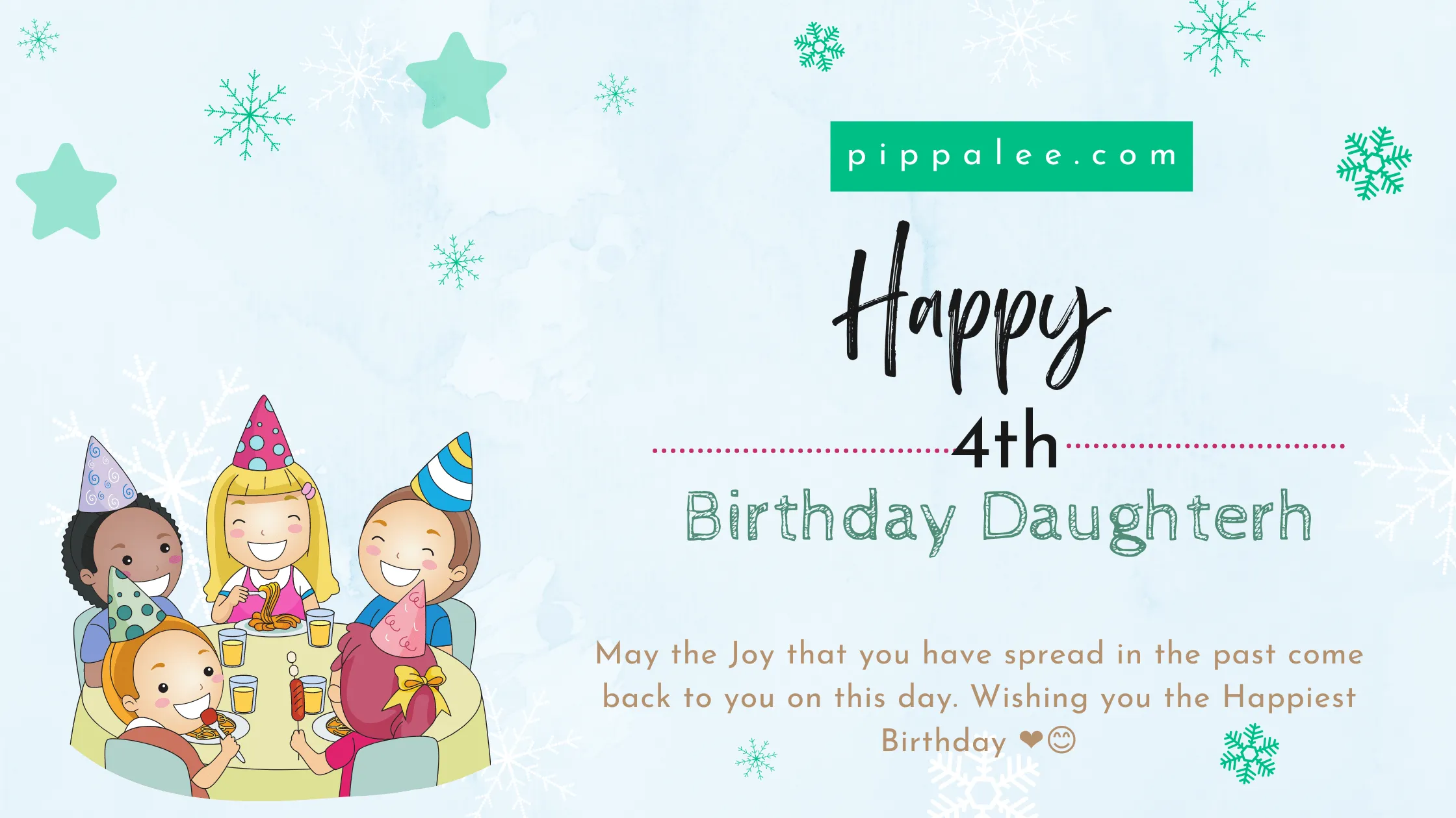 Happy 4th Birthday Daughter - Wishes & Messages