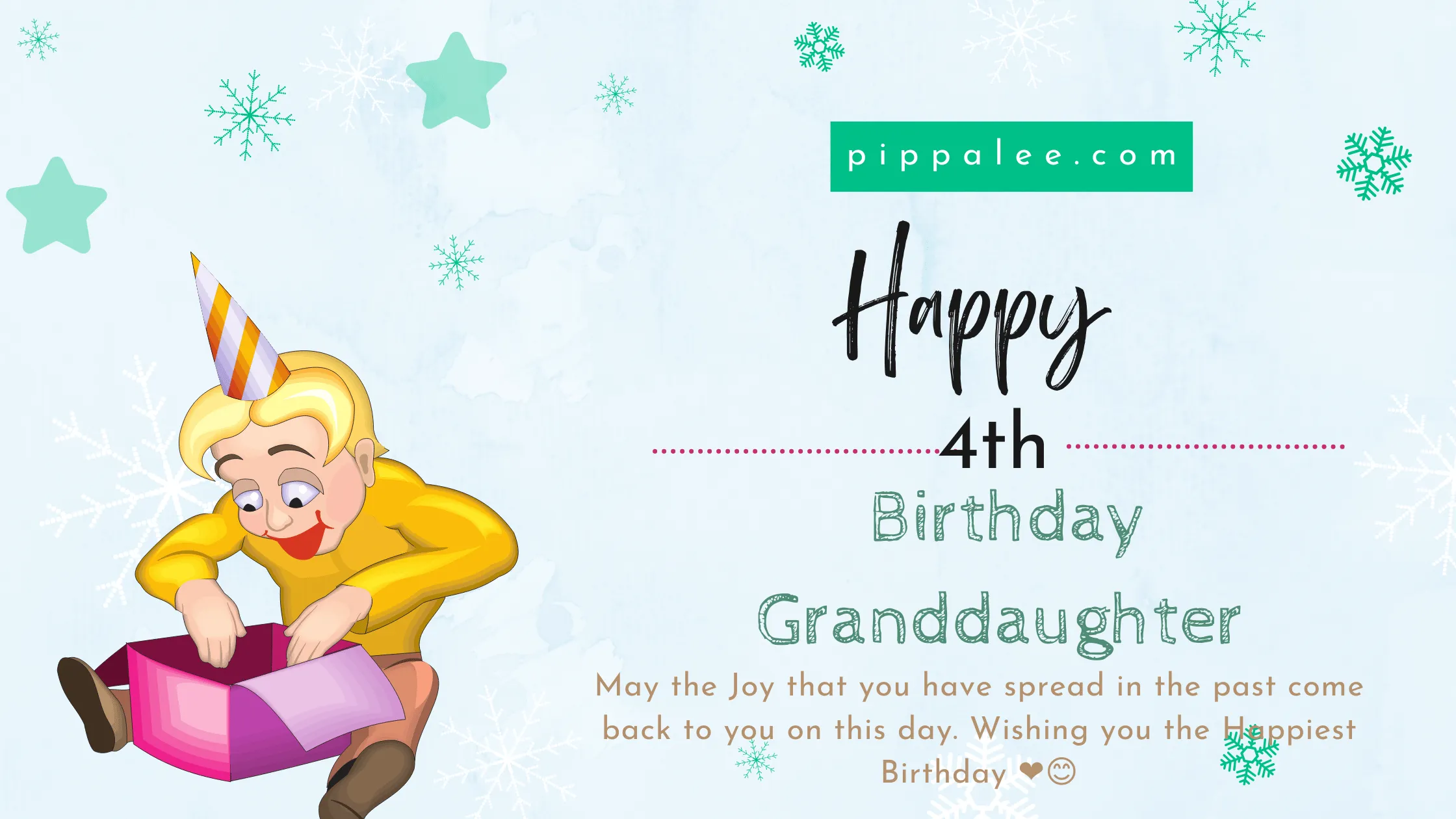 Happy 4th Birthday Granddaughter - Wishes & Messages