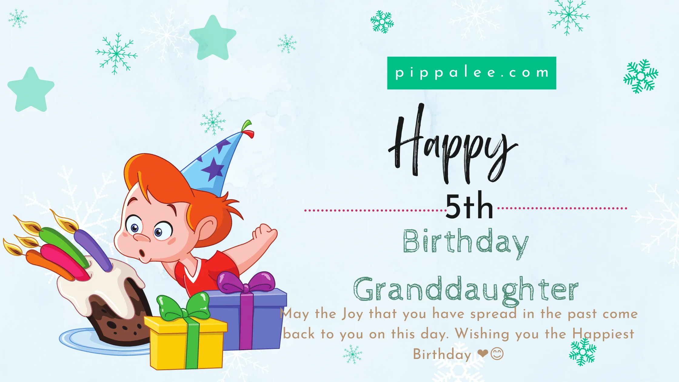 Happy 5th Birthday Granddaughter - Wishes & Messages
