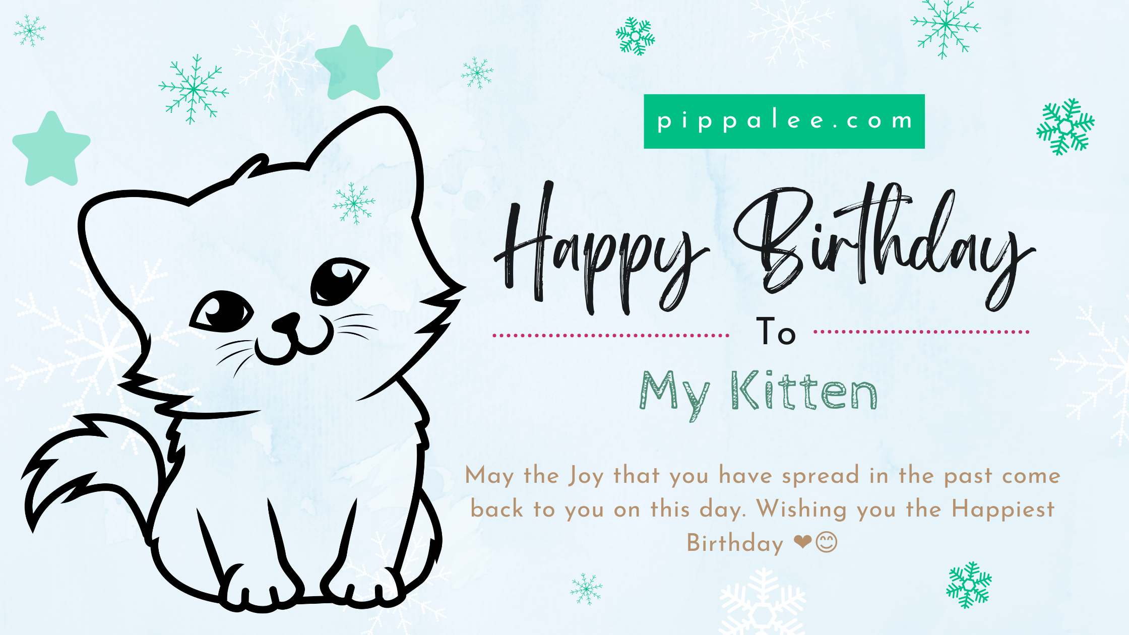 Happy Birthday To My Kitten - Wishes & Messages